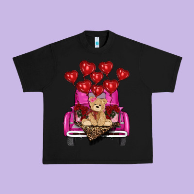 Valentine's Day Tedybear Truck Urban Heavy Tee Designed By Ranaportraitstore