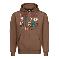 Chestnut livin' that nurse life Zipper Hoodie - FaDigitalArtStudio