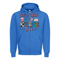True Royal livin' that nurse life Zipper Hoodie - FaDigitalArtStudio