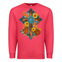 Cardinal thanksgiving cross pumpkin sunflower Premium Sweatshirt - AdoDesignShop