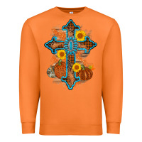 Carrot thanksgiving cross pumpkin sunflower Premium Sweatshirt - AdoDesignShop