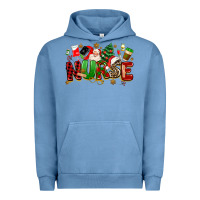 Pigment Pebble Blue christmas  nurse Urban Hoodie - MaliasSmallBusiness