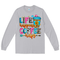 Moon Dust life happens coffee helps Long Sleeve Tee - Zillion Design Studio