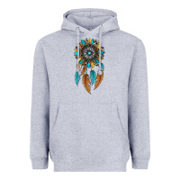 Heather Grey dreamer catcher sunflower Heavyweight Hoodie - JahusDesignShop