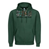 Sports Green auntie  like a mom, only cooler Zipper Hoodie - CowhideDigitalArt