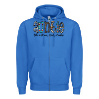 True Royal auntie  like a mom, only cooler Zipper Hoodie - CowhideDigitalArt