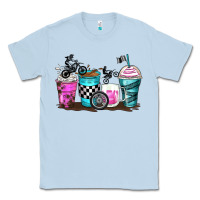 Dusty Blue motocross coffee cups Classic Tee - Zillion Design Studio