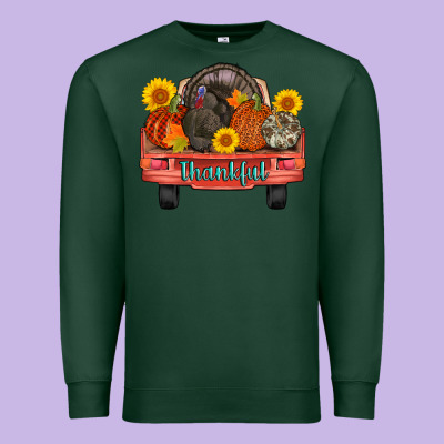 Thankful Turkey Truck Premium Sweatshirt Designed By Adodesignshop
