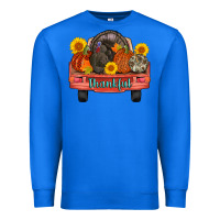 True Royal thankful turkey truck Premium Sweatshirt - AdoDesignShop