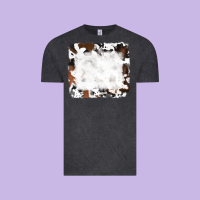 Vintage Tee black and brown cowhide