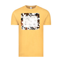 Vintage Mustard black and brown cowhide Vintage Tee - RanaPortraitStore