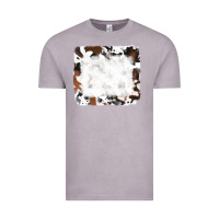 Vintage Zinc black and brown cowhide Vintage Tee - RanaPortraitStore