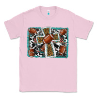 Bubblegum Pink football cross aztec leopard background Classic Tee - RanaPortraitStore