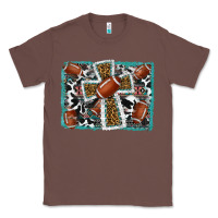 Chestnut football cross aztec leopard background Classic Tee - RanaPortraitStore
