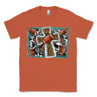 Copper football cross aztec leopard background Classic Tee - RanaPortraitStore
