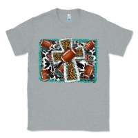 Heather Grey football cross aztec leopard background Classic Tee - RanaPortraitStore