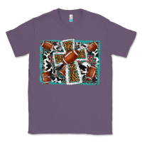 Lavender football cross aztec leopard background Classic Tee - RanaPortraitStore