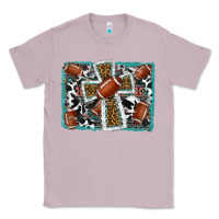 Lilac football cross aztec leopard background Classic Tee - RanaPortraitStore