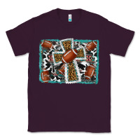 Plum football cross aztec leopard background Classic Tee - RanaPortraitStore