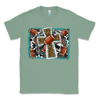 Sage football cross aztec leopard background Classic Tee - RanaPortraitStore