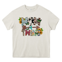 Cream mom of twins Heavy Core Tee - CowhideDigitalArt
