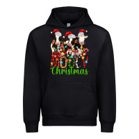 Black christmas three cows mooey christmas Urban Hoodie - MaliasSmallBusiness