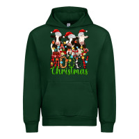 Forest Green christmas three cows mooey christmas Urban Hoodie - MaliasSmallBusiness