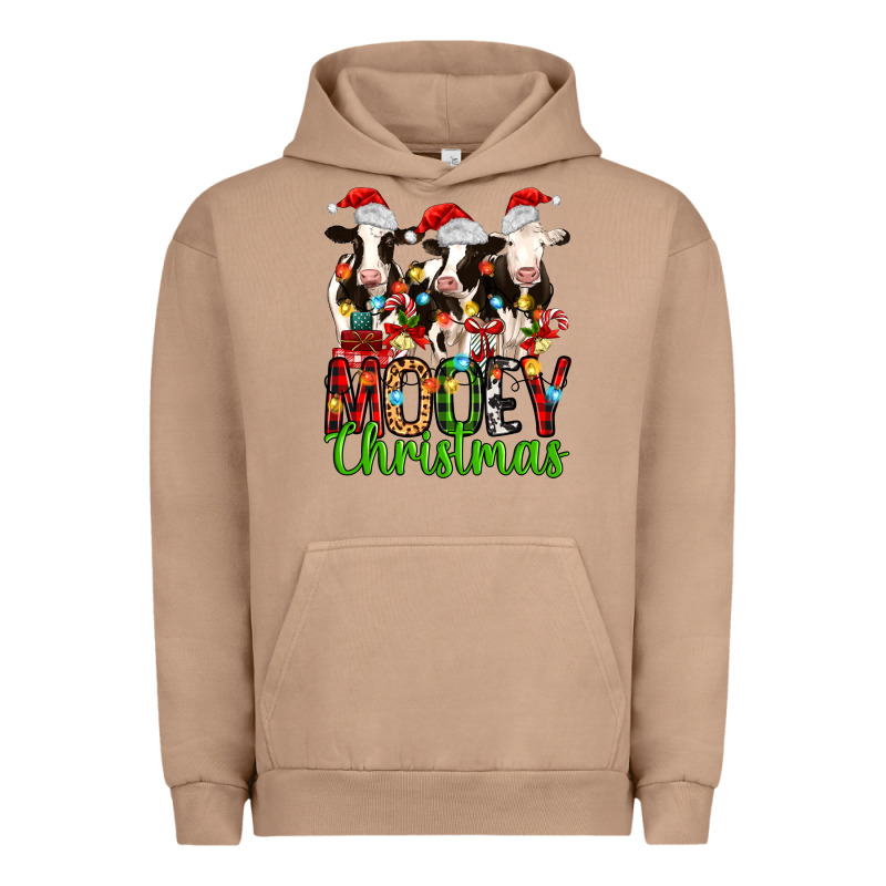 Christmas Three Cows Mooey Christmas Urban Hoodie by MaliasSmallBusiness | Teevron