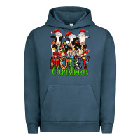 Pigment Midnight Navy christmas three cows mooey christmas Urban Hoodie - MaliasSmallBusiness