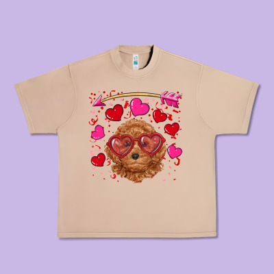 Valentine's Day Toy Poodle Urban Heavy Tee Designed By Ranaportraitstore