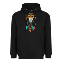 Black dreamer catcher bull skull Heavyweight Hoodie - JahusDesignShop