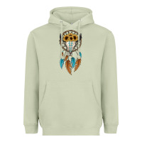 Dreamer Catcher Bull Skull Heavyweight Hoodie | Teevron
