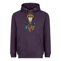Plum dreamer catcher bull skull Heavyweight Hoodie - JahusDesignShop
