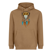 Toasted Coconut dreamer catcher bull skull Heavyweight Hoodie - JahusDesignShop