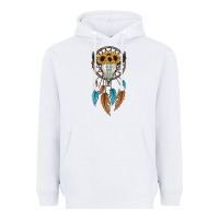 White dreamer catcher bull skull Heavyweight Hoodie - JahusDesignShop