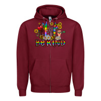 Burgundy be kind Zipper Hoodie - CowhideDigitalArt