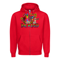 Red be kind Zipper Hoodie - CowhideDigitalArt