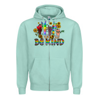 Seafoam be kind Zipper Hoodie - CowhideDigitalArt