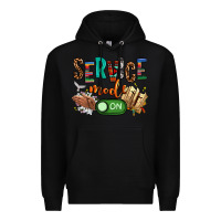 Black service mode on woman version Premium Hoodie - NancyCooperArtShop