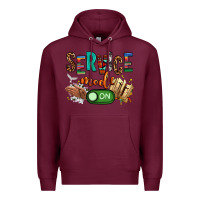 Burgundy service mode on woman version Premium Hoodie - NancyCooperArtShop