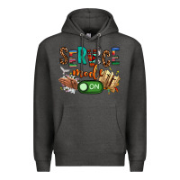 Charcoal Heather service mode on woman version Premium Hoodie - NancyCooperArtShop