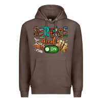 Coffee service mode on woman version Premium Hoodie - NancyCooperArtShop