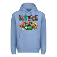 Colony Blue service mode on woman version Premium Hoodie - NancyCooperArtShop