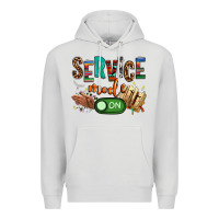 Dove Grey service mode on woman version Premium Hoodie - NancyCooperArtShop