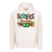 Pale Pink service mode on woman version Premium Hoodie - NancyCooperArtShop
