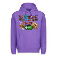 Purple service mode on woman version Premium Hoodie - NancyCooperArtShop