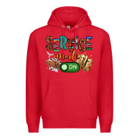 Red service mode on woman version Premium Hoodie - NancyCooperArtShop