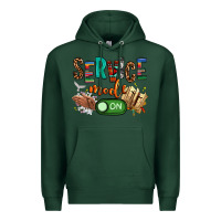 Sports Green service mode on woman version Premium Hoodie - NancyCooperArtShop