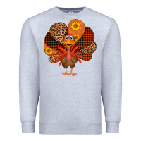 Heather Grey thanksgiving turkey Premium Sweatshirt - AdoDesignShop