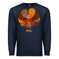 Navy thanksgiving turkey Premium Sweatshirt - AdoDesignShop